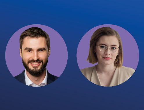 Headshots of Maciej Juszczynski and Lidia Zawistowska