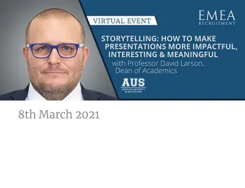 Storytelling: How to make Presentations more Impactful, Interesting & Meaningful - Professor David Larson