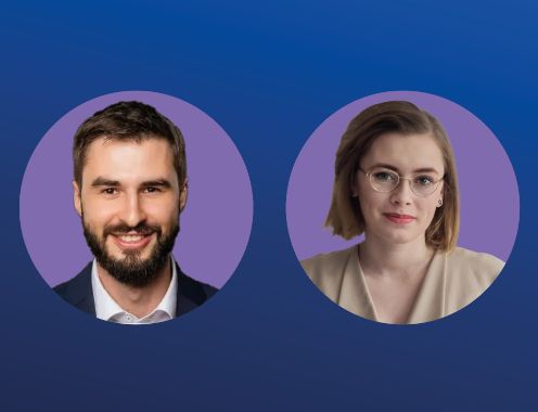 Headshots of Maciej Juszczynski and Lidia Zawistowska